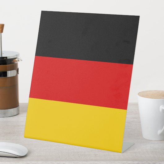 Duitse vlag reclamebord met voetstuk (Insitu)