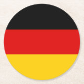 Duitse vlag ronde kartonnen onderzetter (Voorkant)