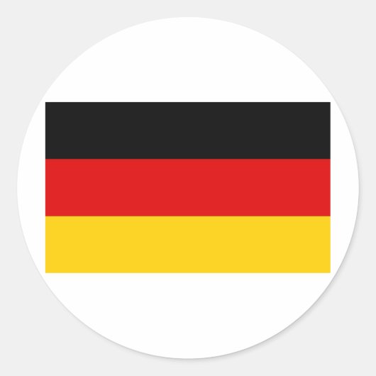 Duitse vlag ronde sticker (Voorkant)