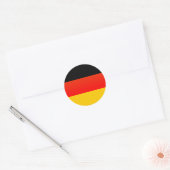 Duitse Vlag Ronde Sticker (Envelop)