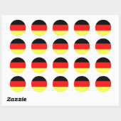 Duitse vlag ronde sticker (Vel)
