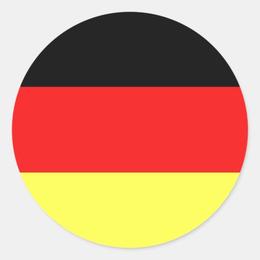 Duitse vlag ronde sticker (Voorkant)