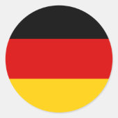 Duitse vlag ronde sticker (Voorkant)