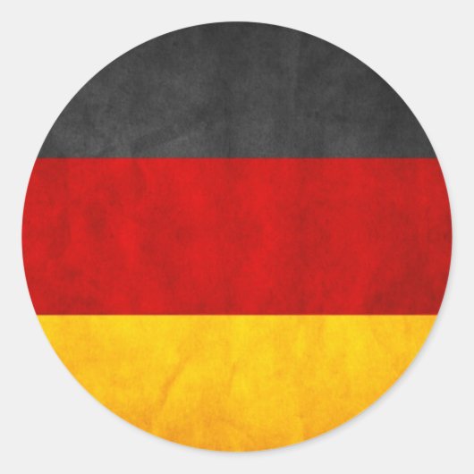 Duitse vlag ronde sticker (Voorkant)