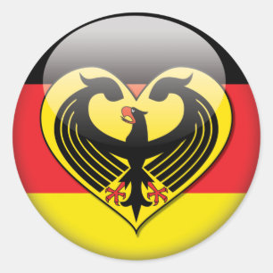 Duitse vlag ronde sticker