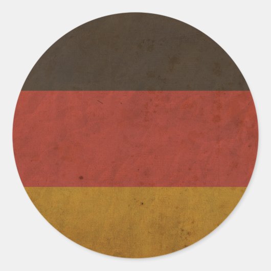 -Duitse vlag Ronde Sticker (Voorkant)