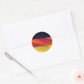 Duitse vlag ronde sticker (Envelop)