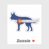 Duitse vlag Shepherd Silhouette Colorado Sticker (Vel)