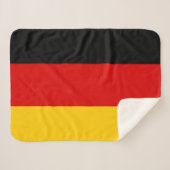 Duitse vlag sherpa deken (Voorkant (horizontaal))