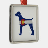 Duitse vlag Shorthaired Pointer Colorado Metalen Ornament (Rechts)