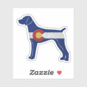 Duitse vlag Shorthaired Pointer Colorado Sticker (Vel)
