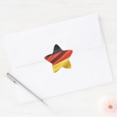 Duitse Vlag Ster Sticker (Envelop)