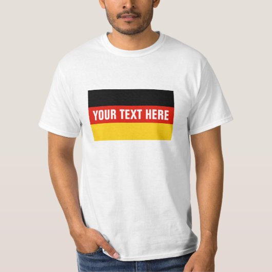 Duitse vlag t shirten | Douane-Duitse koopwaar T-shirt (Voorkant)