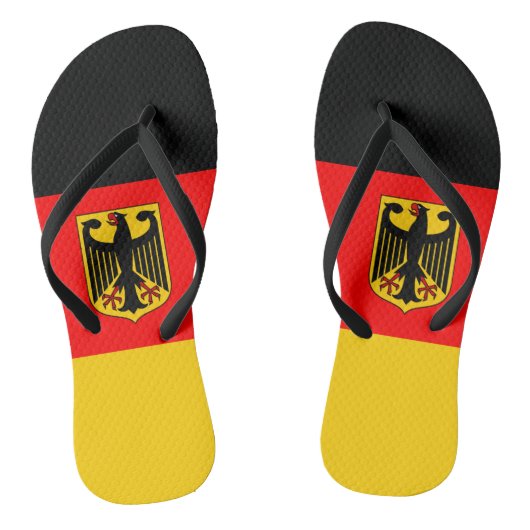 Duitse vlag teenslippers (Voetbed)