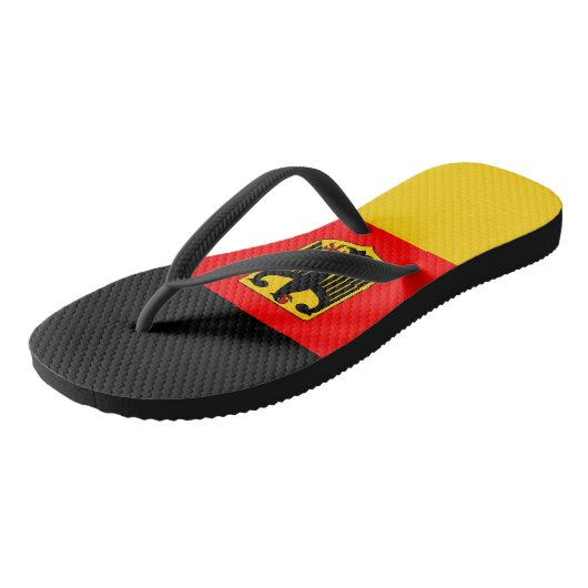 Duitse vlag teenslippers (Schuin)