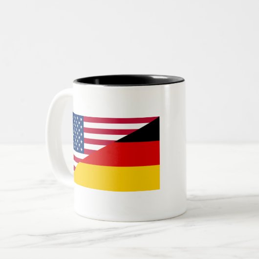Duitse vlag tweekleurige koffiemok (Voorkant links)
