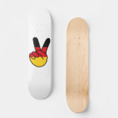 Duitse vlag V-teken Persoonlijk Skateboard (Voorkant)