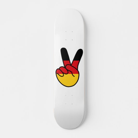 Duitse vlag V-teken Persoonlijk Skateboard (Voorkant)