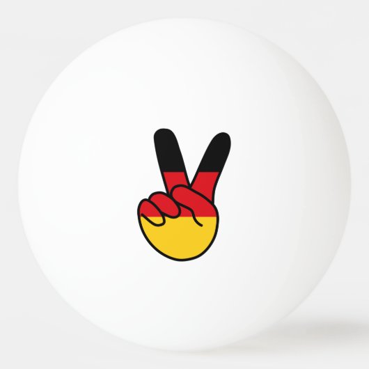 Duitse Vlag V Teken Pingpongbal (Voorkant)