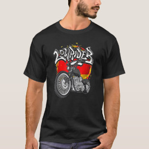 Duitse vlag Vicla Germany Cholo Motorcycli Lowrid T-shirt