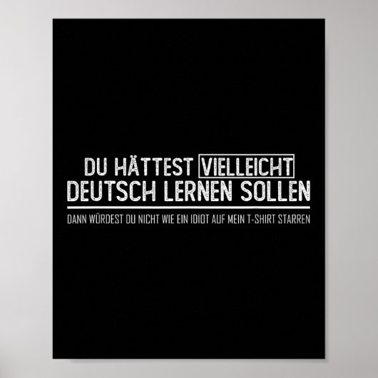 Duitse vlag _ _ Vielleicht Deutsch Lernen Poster (Voorkant)