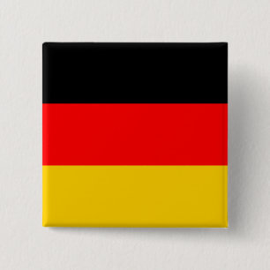 Duitse vlag vierkante button 5,1 cm