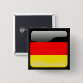 Duitse vlag vierkante button 5,1 cm (Voorkant /achterkant)
