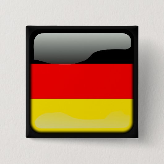 Duitse vlag vierkante button 5,1 cm (Voorkant)