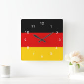Duitse vlag vierkante klok (Huis)