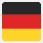 Duitse vlag vierkante sticker (Voorkant)