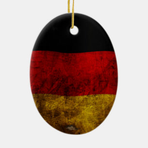 Duitse Vlag - Vintage Keramisch Ornament