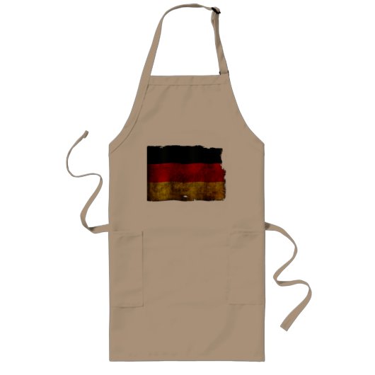 Duitse Vlag - Vintage Lang Schort (Voorkant)