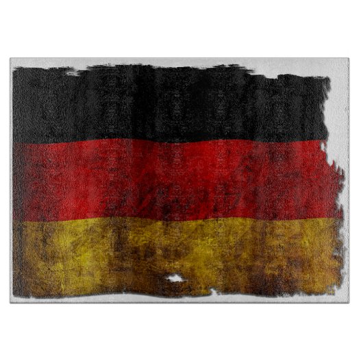 Duitse Vlag - Vintage Snijplank (Voorkant)