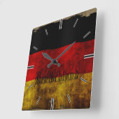 Duitse Vlag - Vintage... Vierkante Klok (Hoek)