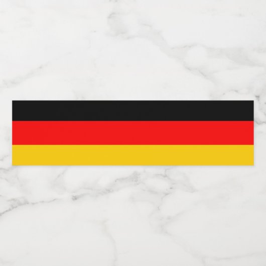 Duitse vlag waterfles etiket (Enkel label)