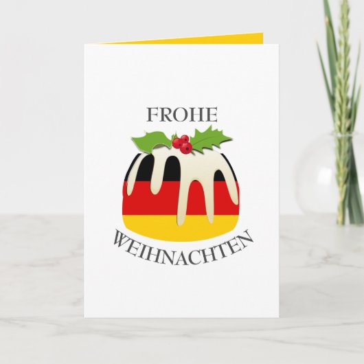 DUITSE VLAG | Weihnachtspudding | feestelijk Feestdagen Kaart (Voorkant)