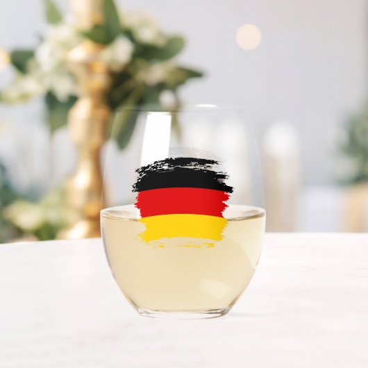 Duitse vlag wijnglas zonder voet (Insitu (Huwelijk))