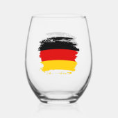 Duitse vlag wijnglas zonder voet (Achterkant)
