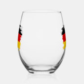 Duitse vlag wijnglas zonder voet (Links)