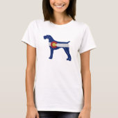 Duitse vlag Wirehaire Pointer Colorado T-shirt (Voorkant)