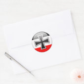 Duitse vlag WWWI Ronde Sticker (Envelop)