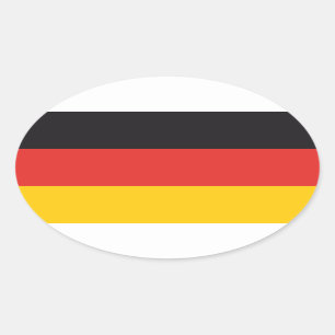 Duitse vlag x20 stickers Duitse ovale vlag