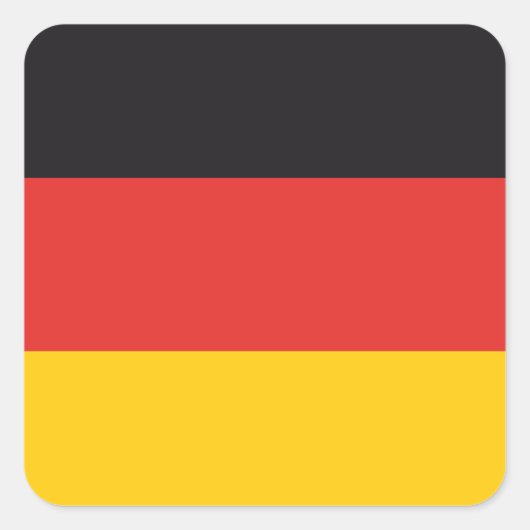 Duitse Vlag x20 stickers Duitse vierkante vlag (Voorkant)