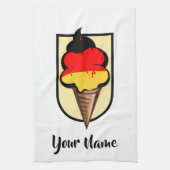 Duitse vlag zomerijs Deutschland Theedoek (Verticaal)