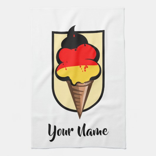 Duitse vlag zomerijs Deutschland Theedoek (Verticaal)