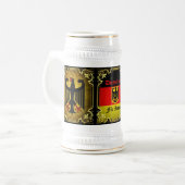 Duitse vlag, zwarte adelaar, Deutschland Für Immer Bierpul (Voorkant links)