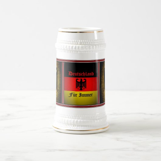 Duitse vlag, zwarte adelaar, Duitse bontimmer Bierpul (Center)