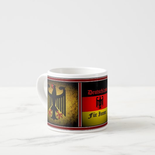 Duitse vlag, zwarte adelaar, Duitse bontimmer Espresso Kop (Links)