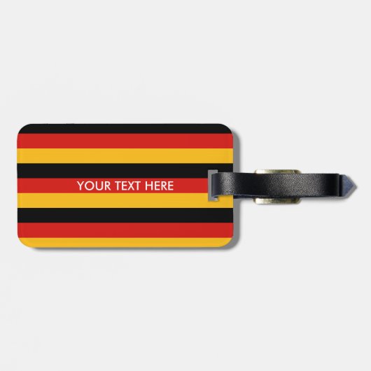 DUITSE VLAGKLEUREN + jouw tekst Bagagelabel (Achterkant horizontaal)