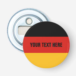 DUITSE VLAGKLEUREN + jouw tekst Button Flesopener